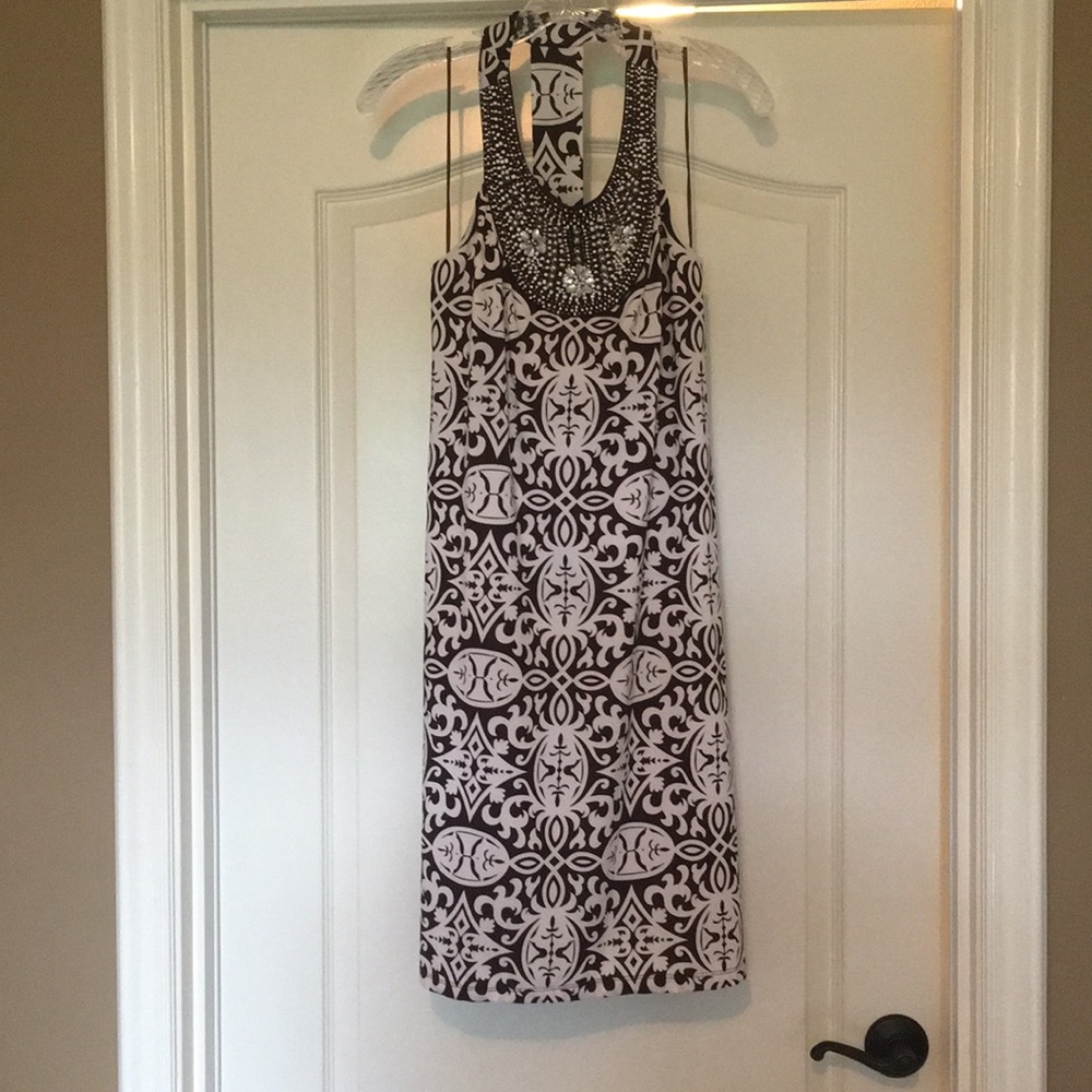 Brown and white INC Dress